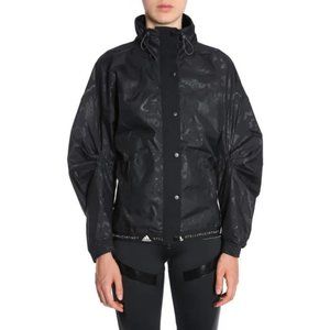 Adidas by Stella McCartney Black Run Wind-Resistant Floral Performance Jacket